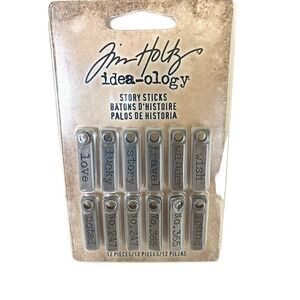 Tim Holtz Idea-ology Story Sticks 12 Piece New TH93680 Assemblage
